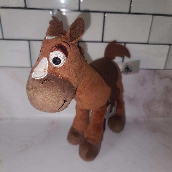 Disney Other - Disney Parks Bullseye Reddish Brown Race Horse Toy Story Plush Silver Stirrups